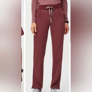 RARE figs DARK CHERRY Kade Cargo scrub pants size small petite